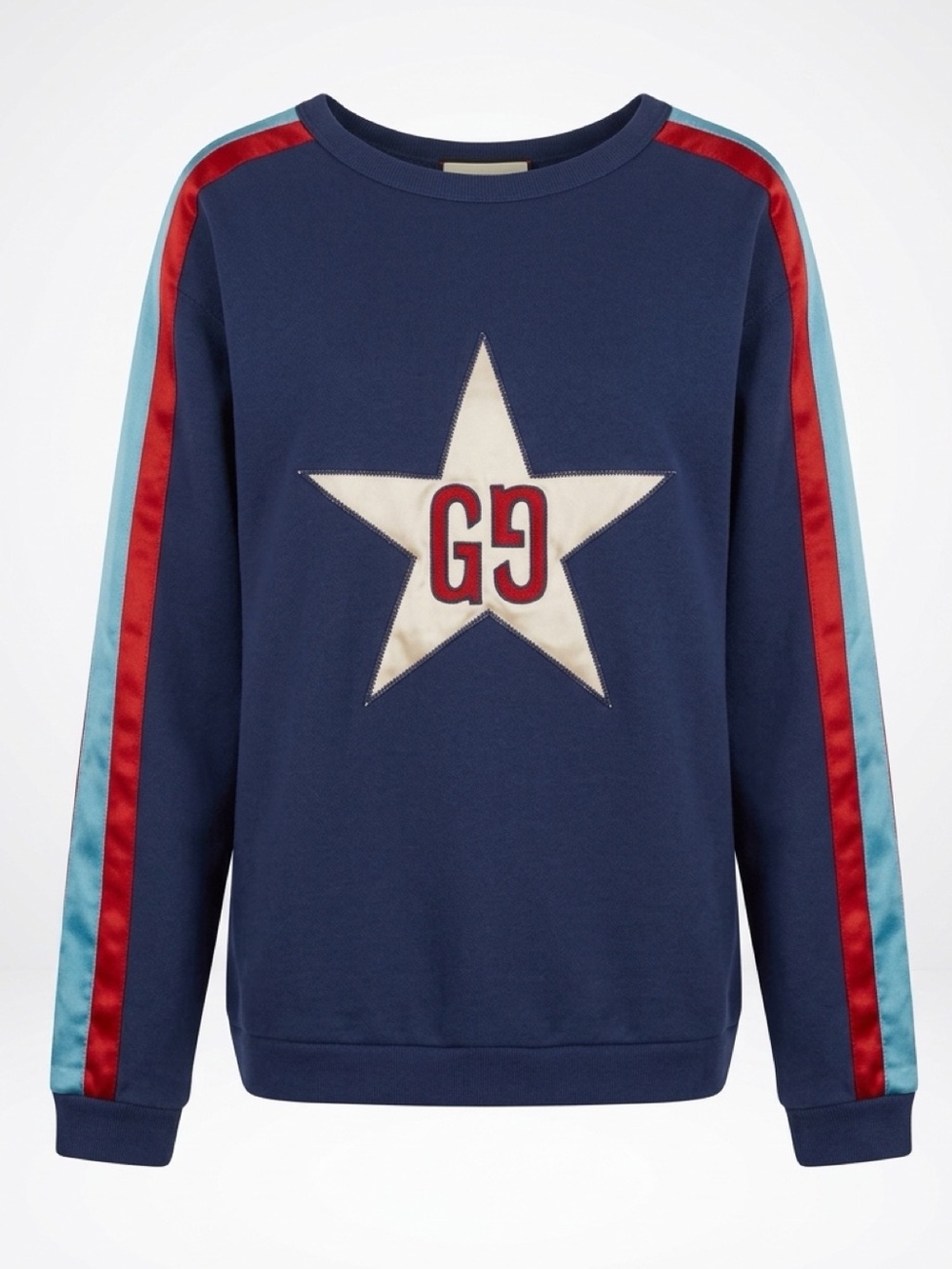 Gucci ‘19 A.Michele GG Star Sweatshirt, Satin Stripe, MenS/WL, chest 44, EUC